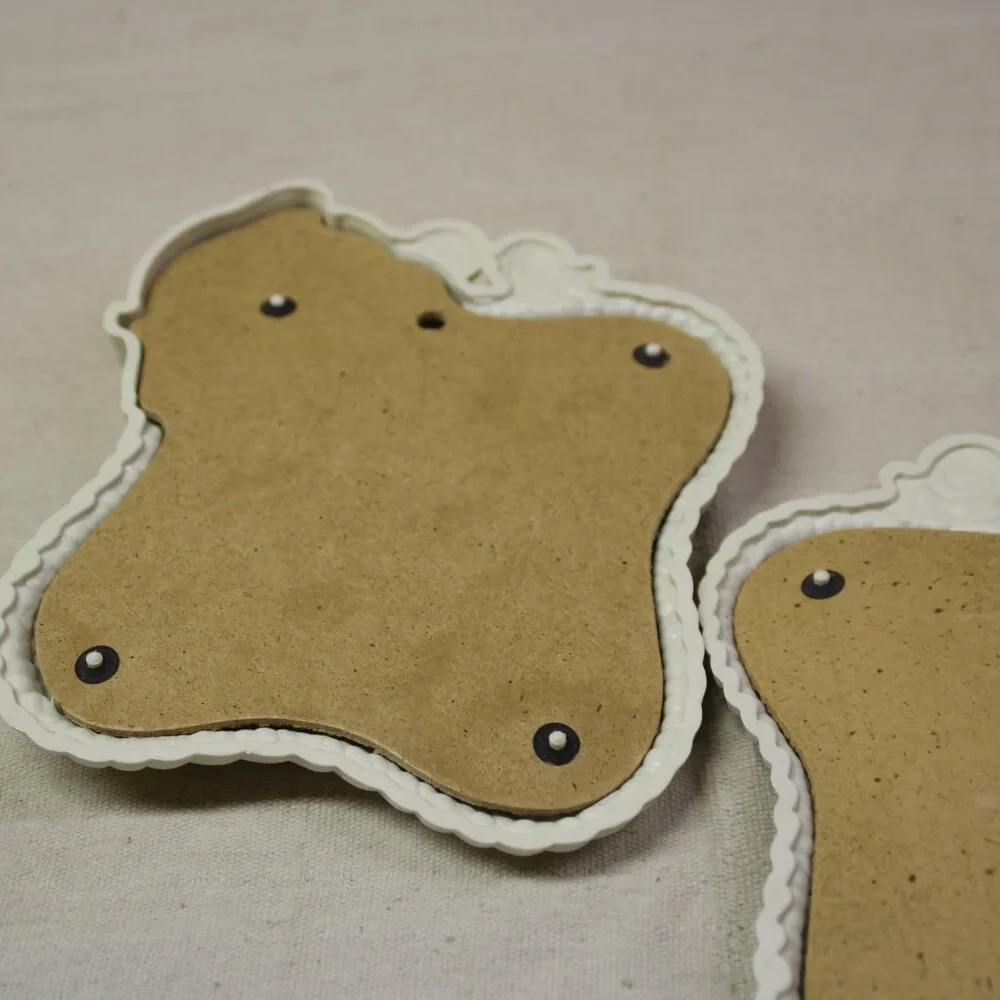 Vintage MCM Love Birds Mirrors Set Of 2 Faux Wicker